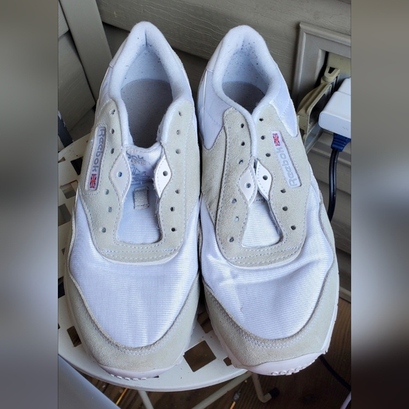 Reebok Old School Classic White Suede Nylon Sneaker  Unisex 7 - Picture 8 of 8